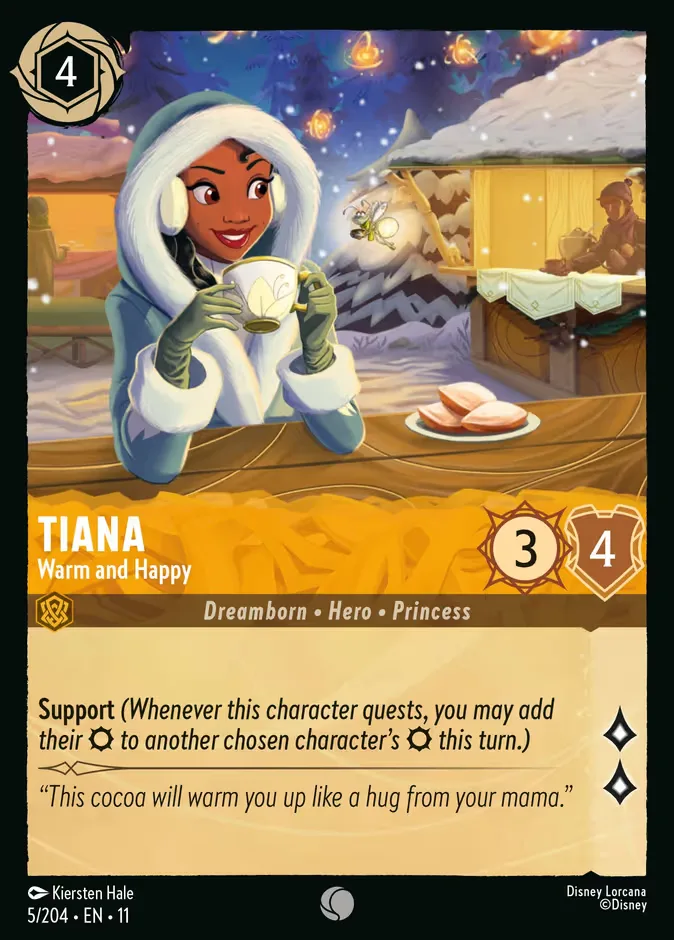 Tiana #5 Winterspell Disney Lorcana card
