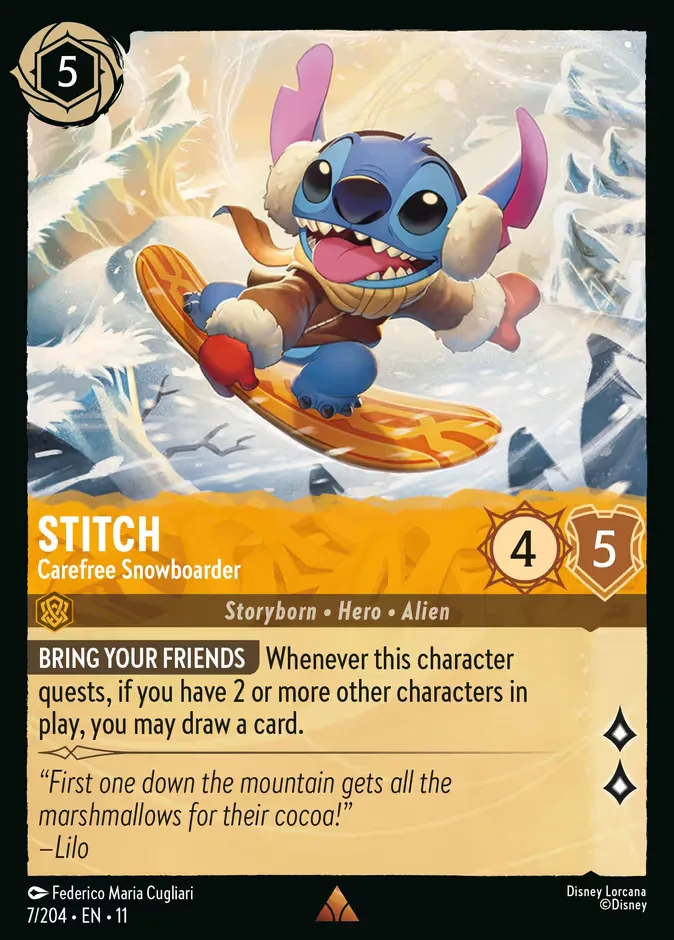 Stitch #7 Winterspell Disney Lorcana card