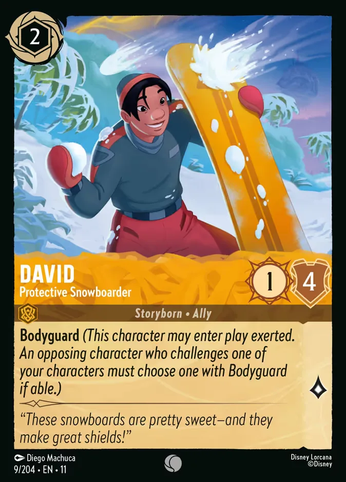 David #9 Winterspell Disney Lorcana card