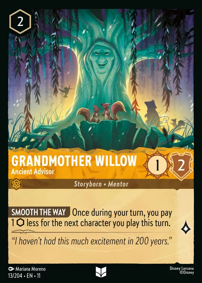 Grandmother Willow #13 Winterspell Disney Lorcana card