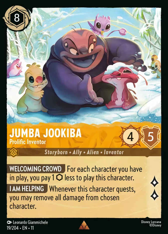 Jumba Jookiba #19 Winterspell Disney Lorcana card