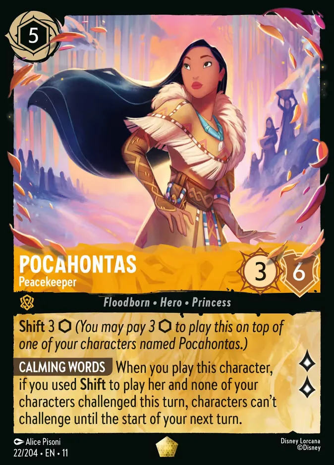 Pocahontas #22 Winterspell Disney Lorcana card