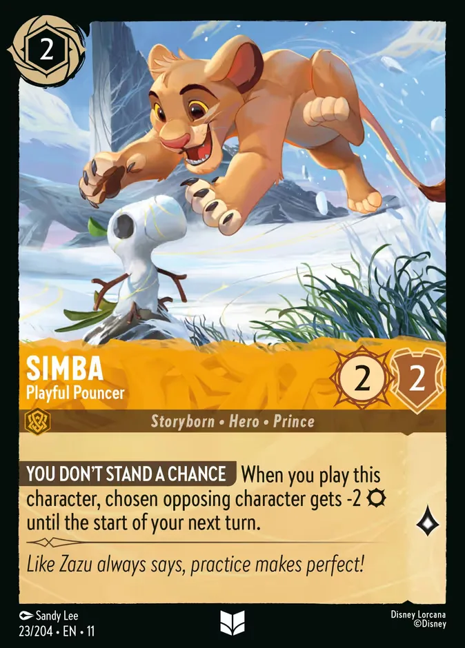 Simba #23 Winterspell Disney Lorcana card