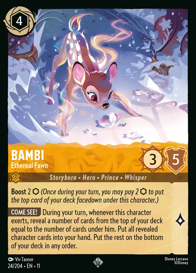 Bambi #24 Winterspell Disney Lorcana card