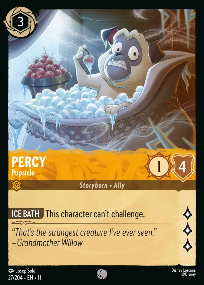 Percy #27 Winterspell Disney Lorcana card