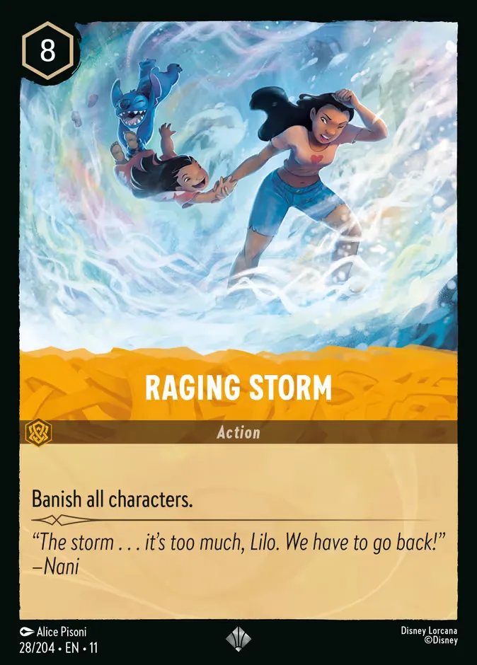 Raging Storm #28 Winterspell Disney Lorcana card