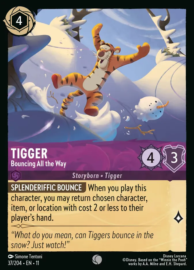 Tigger #37 Winterspell Disney Lorcana card