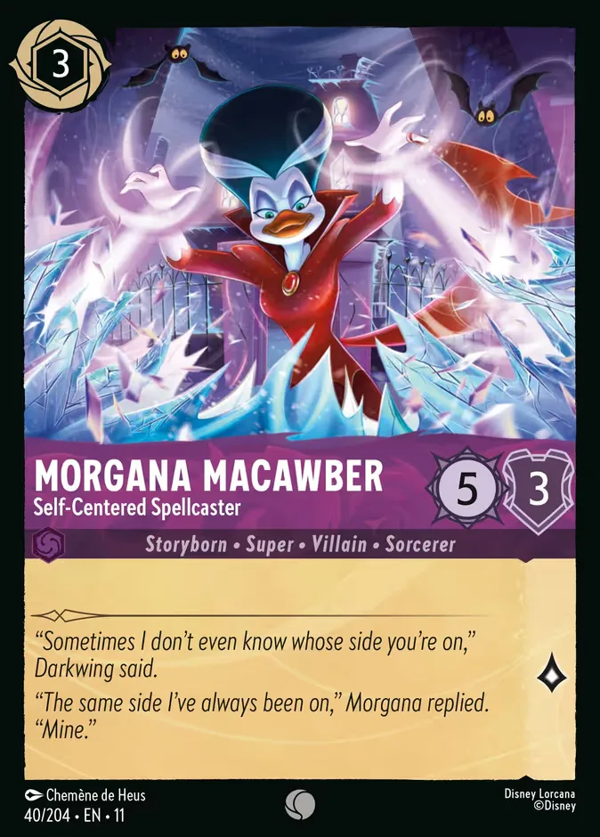 Morgana Macawber #40 Winterspell Disney Lorcana card