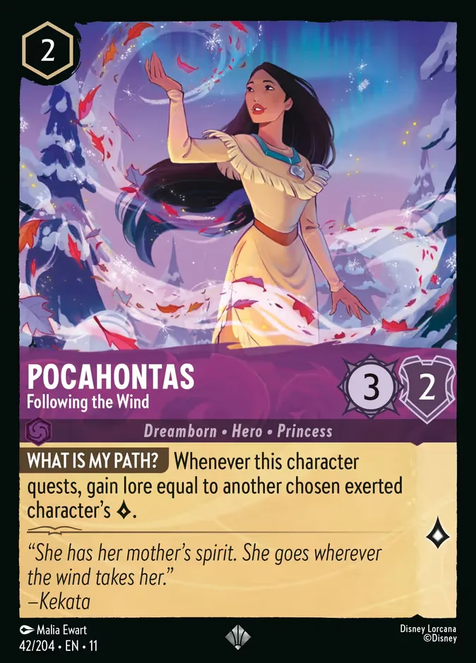 Pocahontas #42 Winterspell Disney Lorcana card