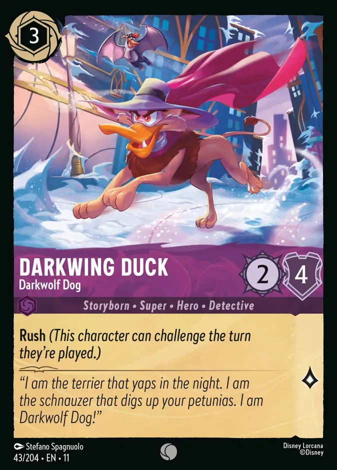 Darkwing Duck #43 Winterspell Disney Lorcana card