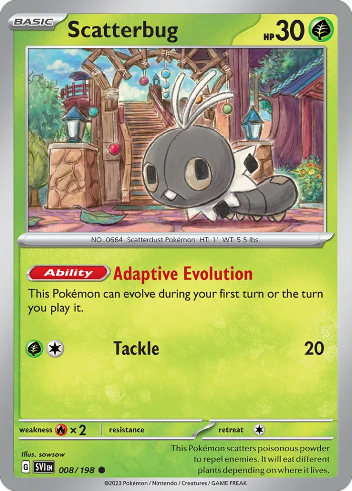 Scatterbug #8 Scarlet & Violet Pokemon card