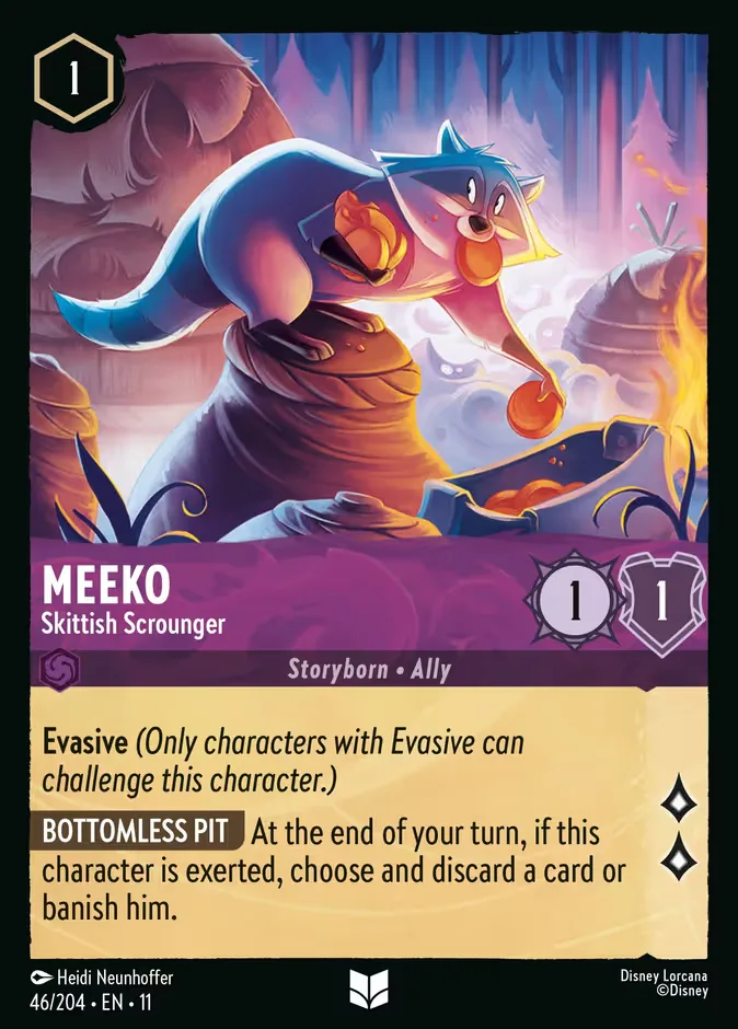 Meeko #46 Winterspell Disney Lorcana card