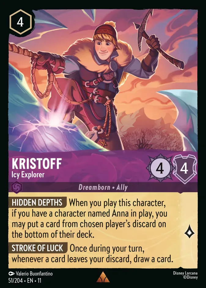 Kristoff #51 Winterspell Disney Lorcana card