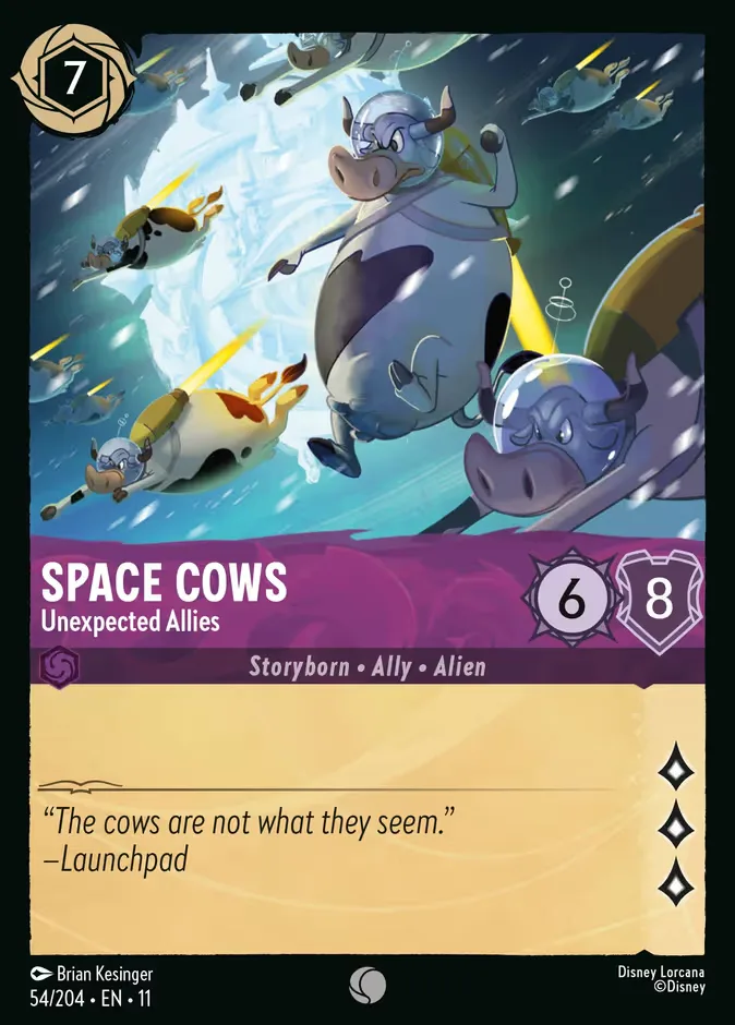 Space Cows #54 Winterspell Disney Lorcana card