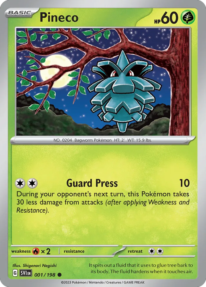 Pineco #1 Scarlet & Violet Pokemon card