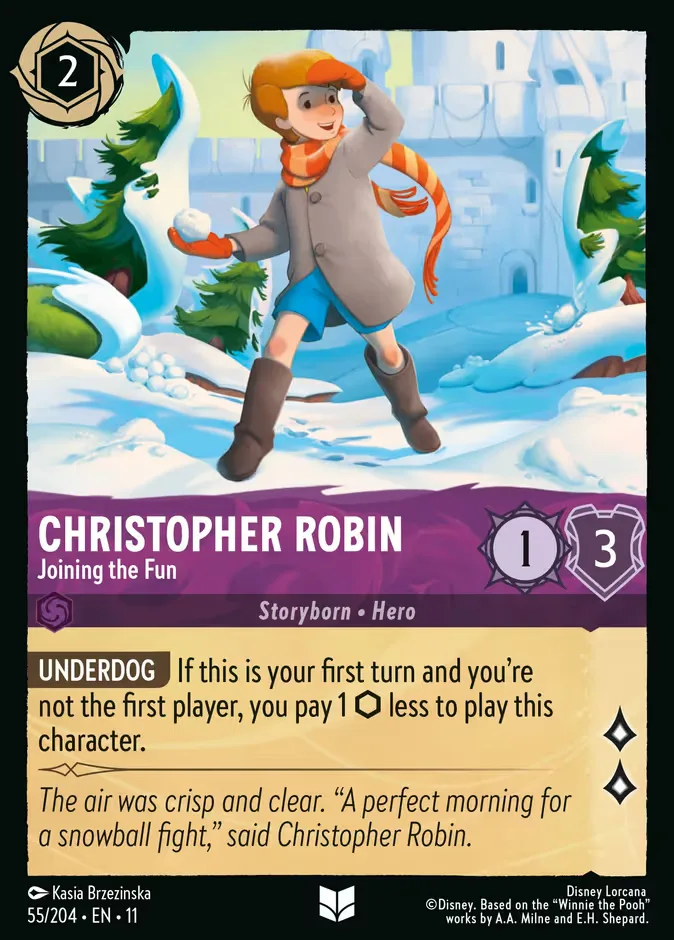 Christopher Robin #55 Winterspell Disney Lorcana card