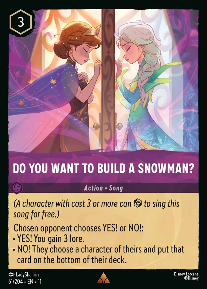 Do You Want to Build A Snowman? #61 Winterspell Disney Lorcana card