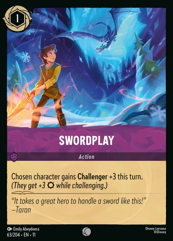 Swordplay #63 Winterspell Disney Lorcana card