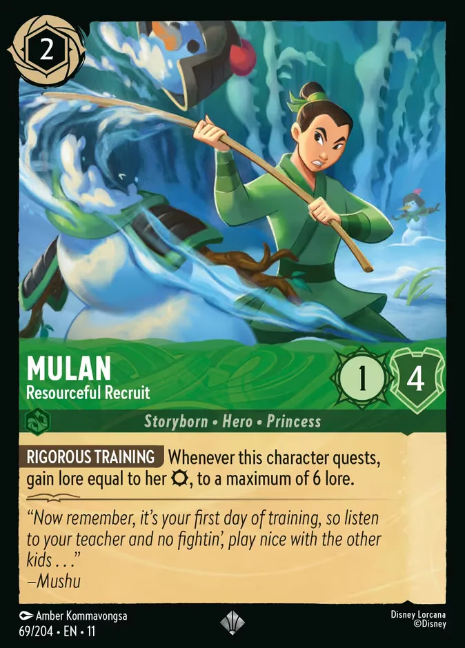 Mulan #69 Winterspell Disney Lorcana card