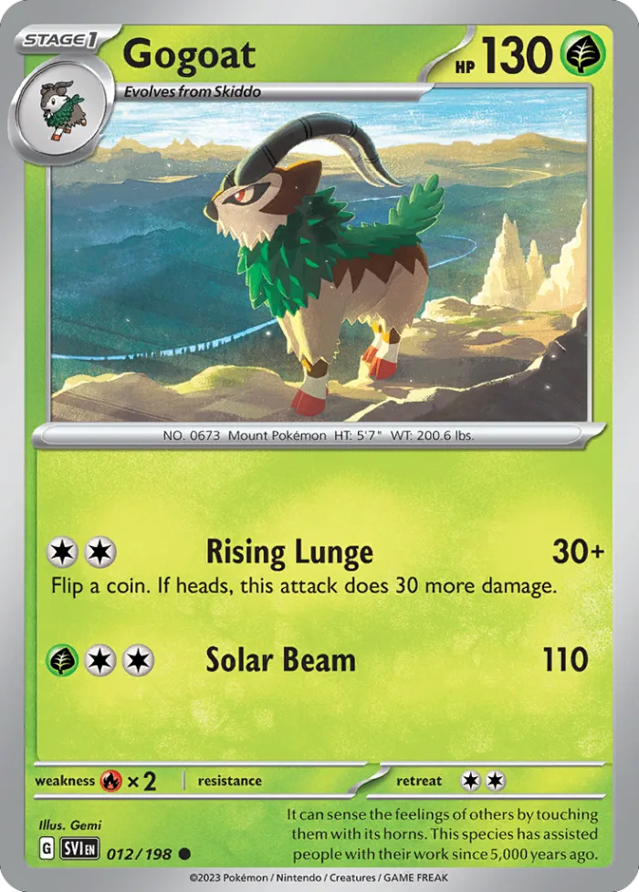 Gogoat #12 Scarlet & Violet Pokemon card