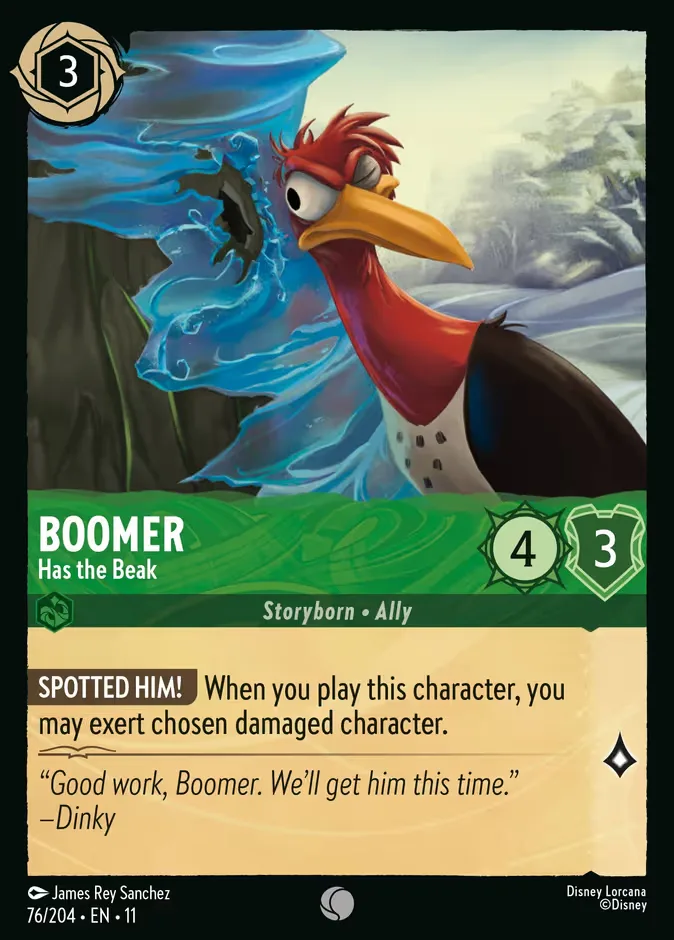 Boomer #76 Winterspell Disney Lorcana card