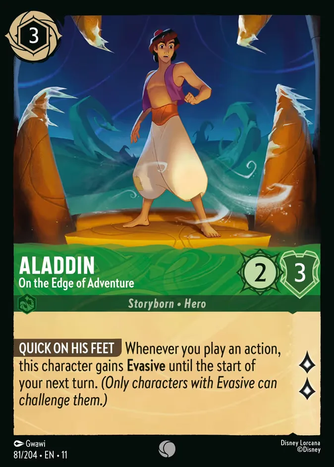 Aladdin #81 Winterspell Disney Lorcana card