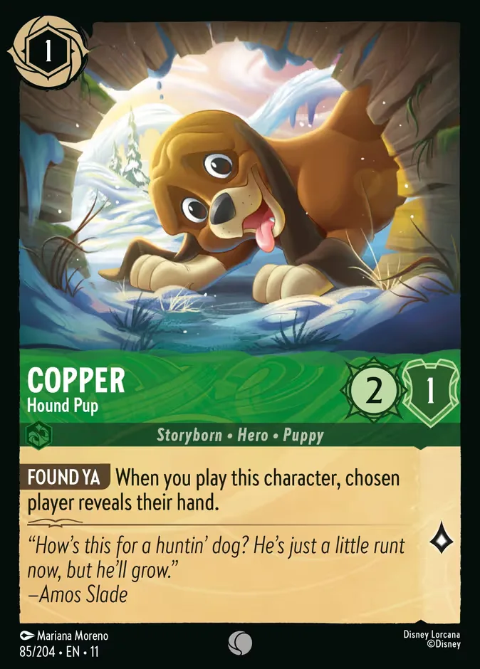 Copper #85 Winterspell Disney Lorcana card