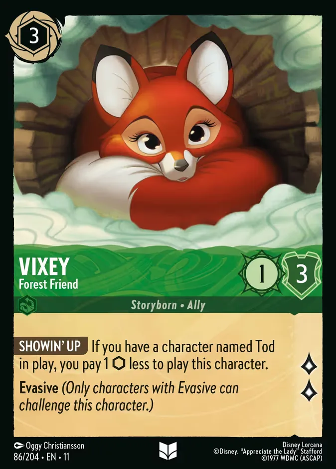 Vixey #86 Winterspell Disney Lorcana card