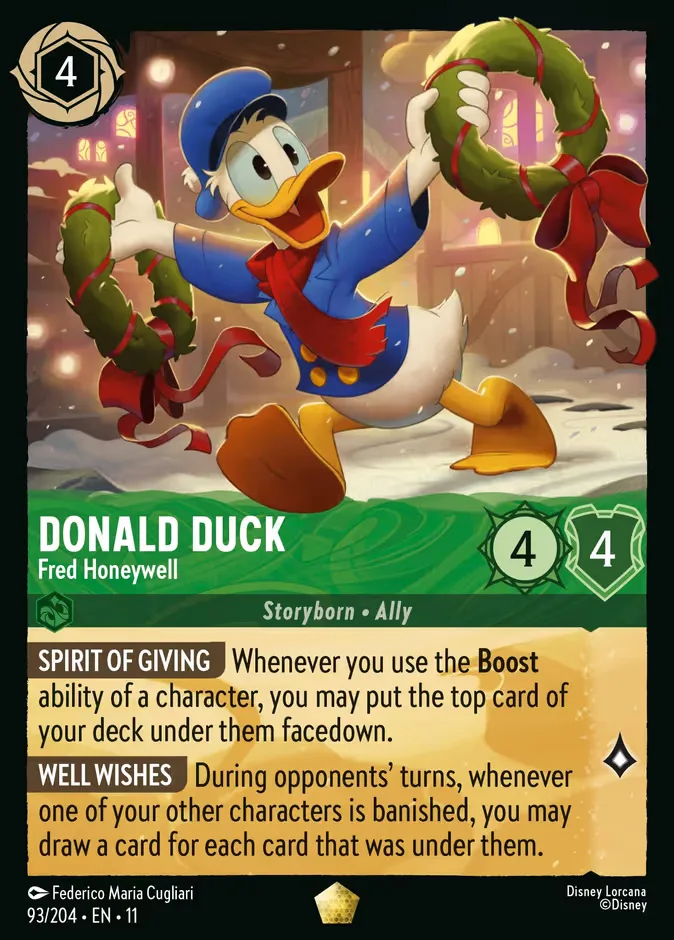 Donald Duck #93 Winterspell Disney Lorcana card