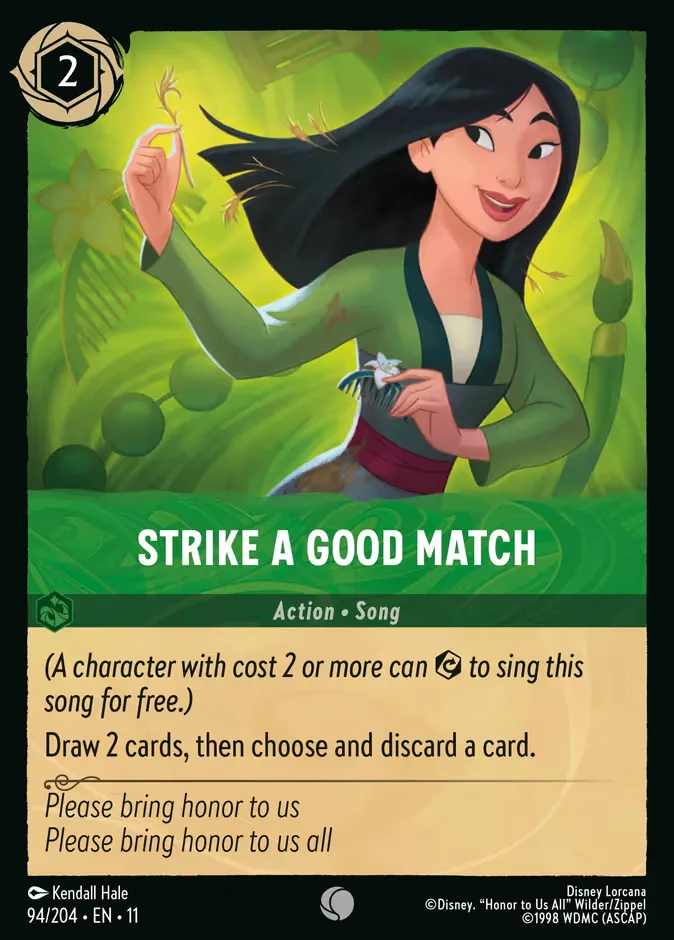 Strike A Good Match #94 Winterspell Disney Lorcana card