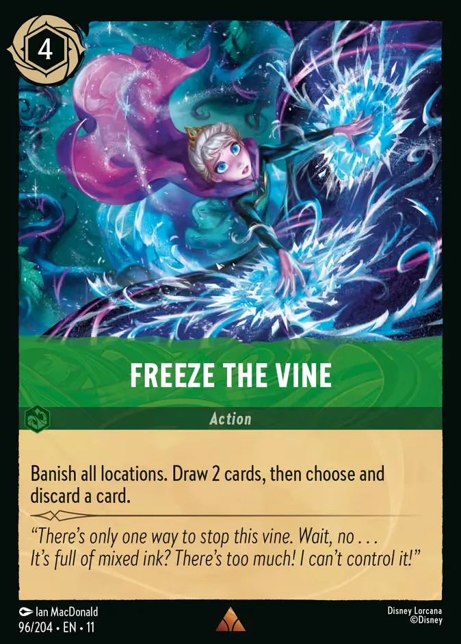 Freeze the Vine #96 Winterspell Disney Lorcana card