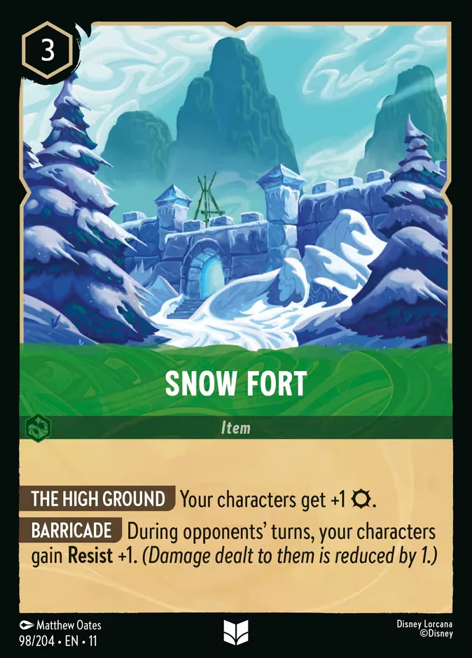 Snow Fort #98 Winterspell Disney Lorcana card
