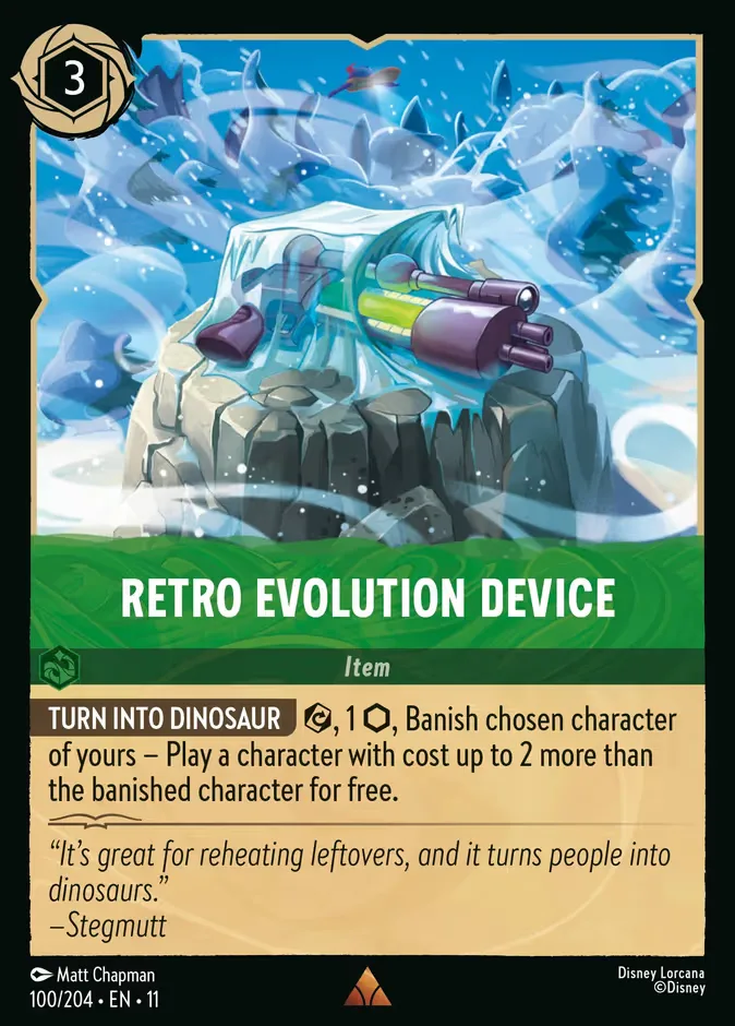 Retro Evolution Device #100 Winterspell Disney Lorcana card