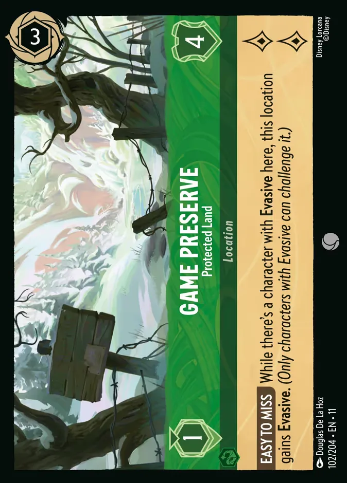 Game Preserve #102 Winterspell Disney Lorcana card