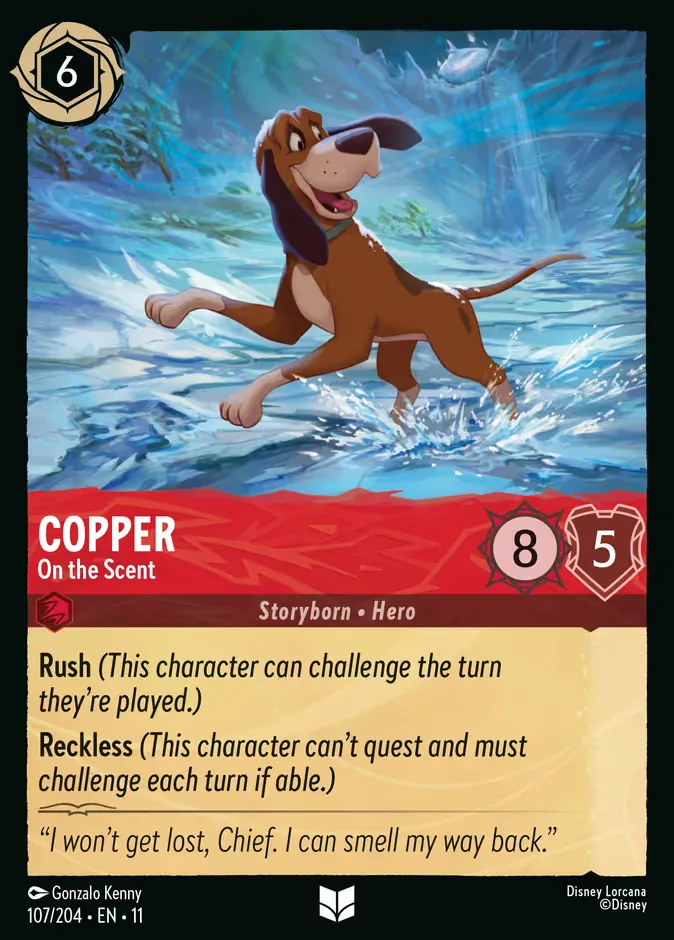 Copper #107 Winterspell Disney Lorcana card