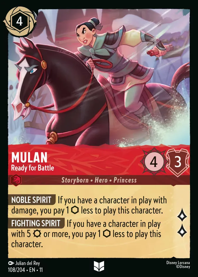 Mulan #108 Winterspell Disney Lorcana card