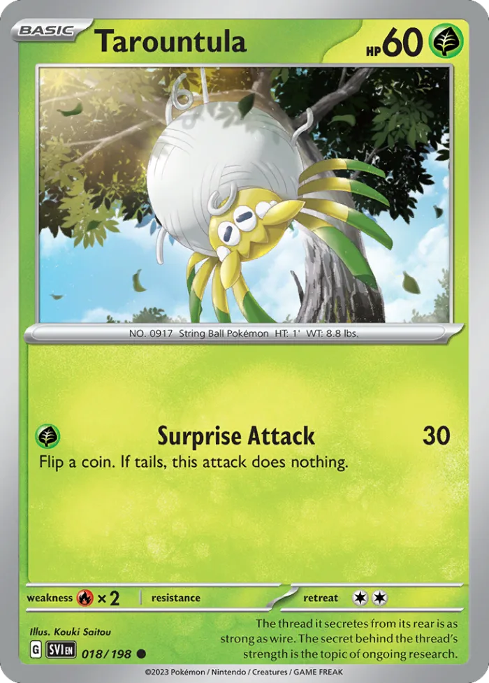 Tarountula #18 Scarlet & Violet Pokemon card
