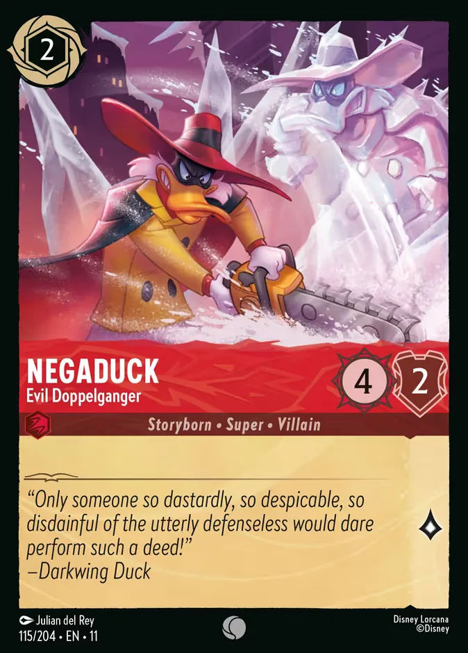 Negaduck #115 Winterspell Disney Lorcana card