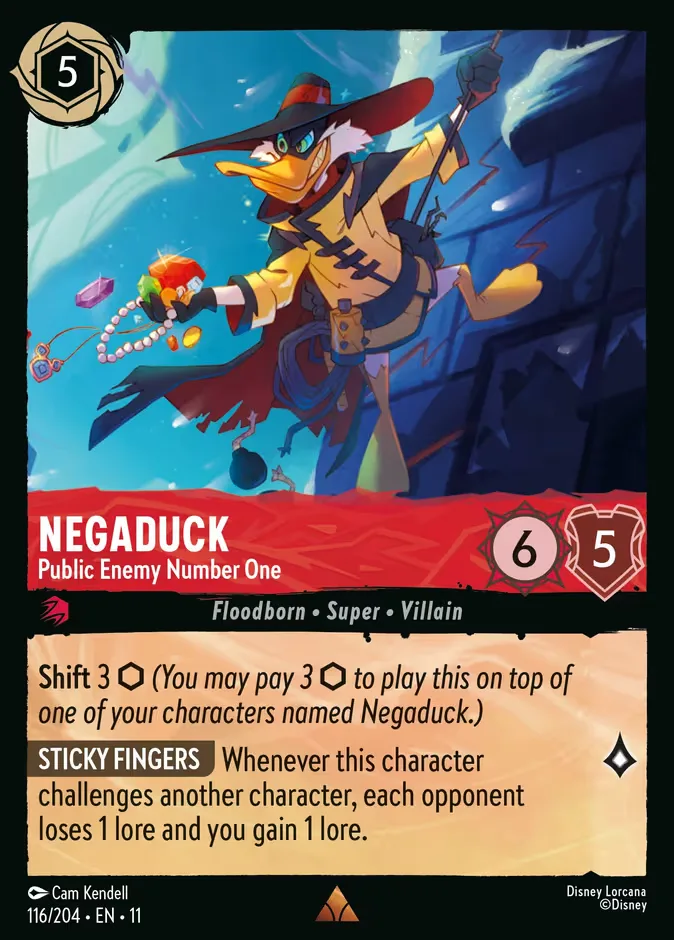 Negaduck #116 Winterspell Disney Lorcana card