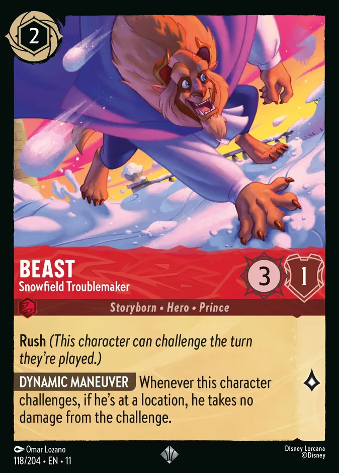 Beast #118 Winterspell Disney Lorcana card