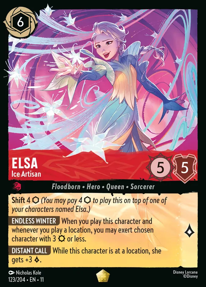 Elsa #123 Winterspell Disney Lorcana card