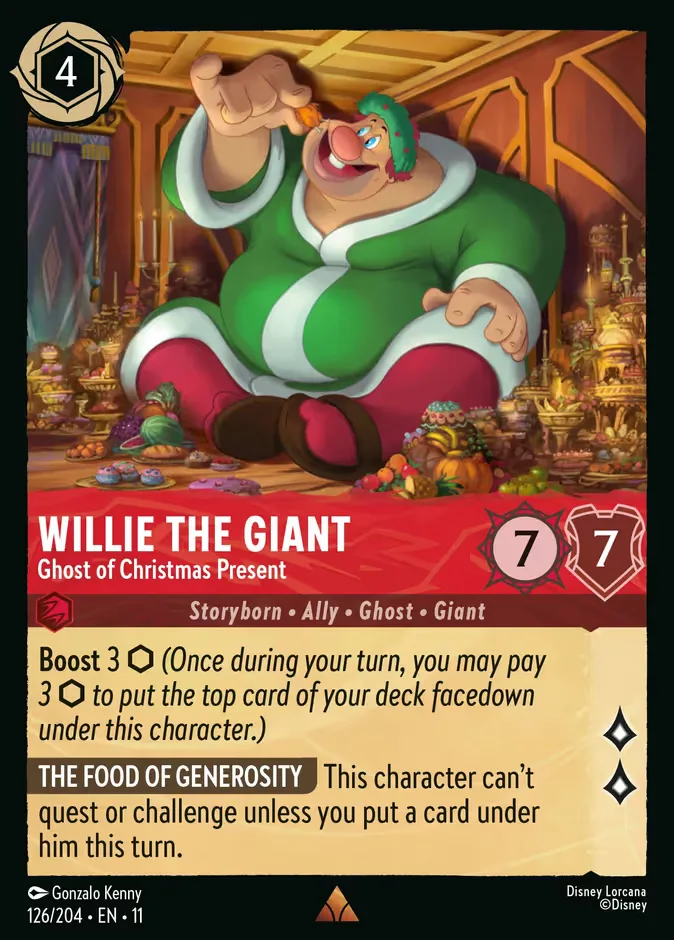 Willie the Giant #126 Winterspell Disney Lorcana card
