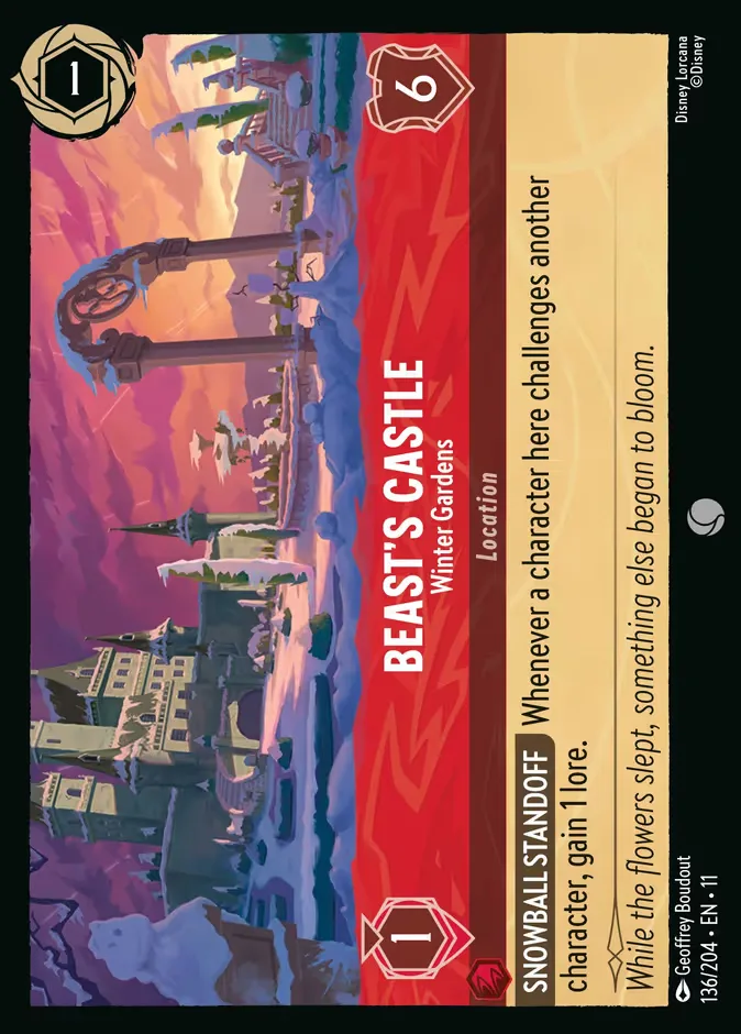 Beast's Castle #136 Winterspell Disney Lorcana card