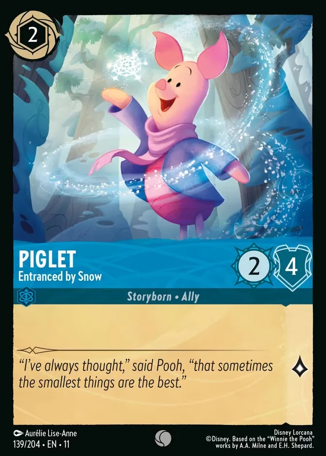 Piglet #139 Winterspell Disney Lorcana card