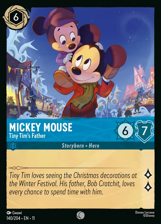 Mickey Mouse #140 Winterspell Disney Lorcana card