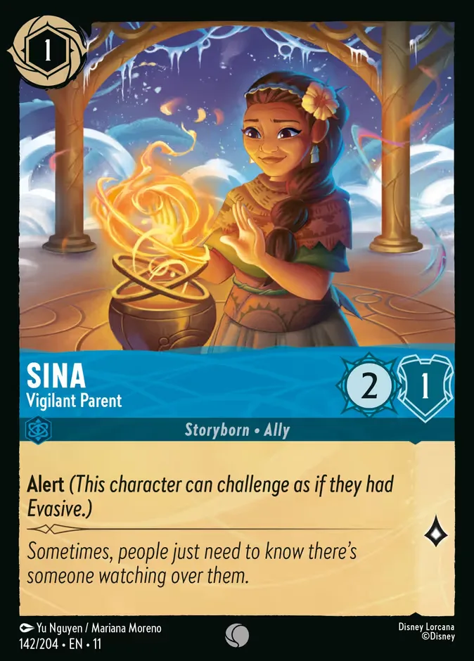 Sina #142 Winterspell Disney Lorcana card