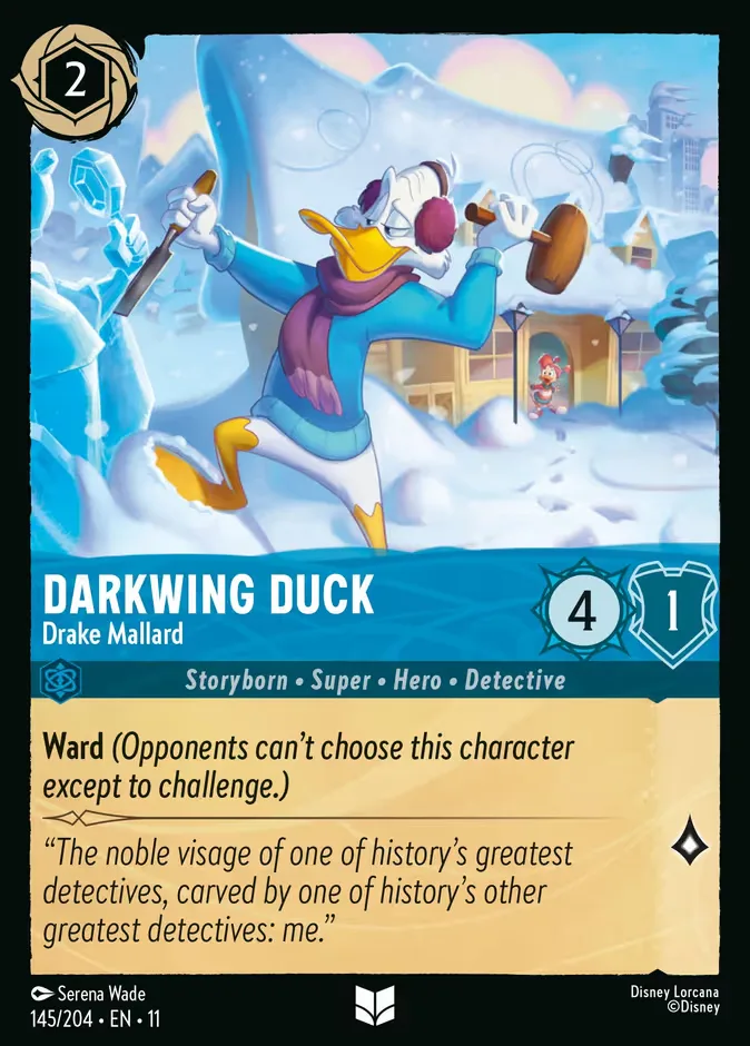 Darkwing Duck #145 Winterspell Disney Lorcana card