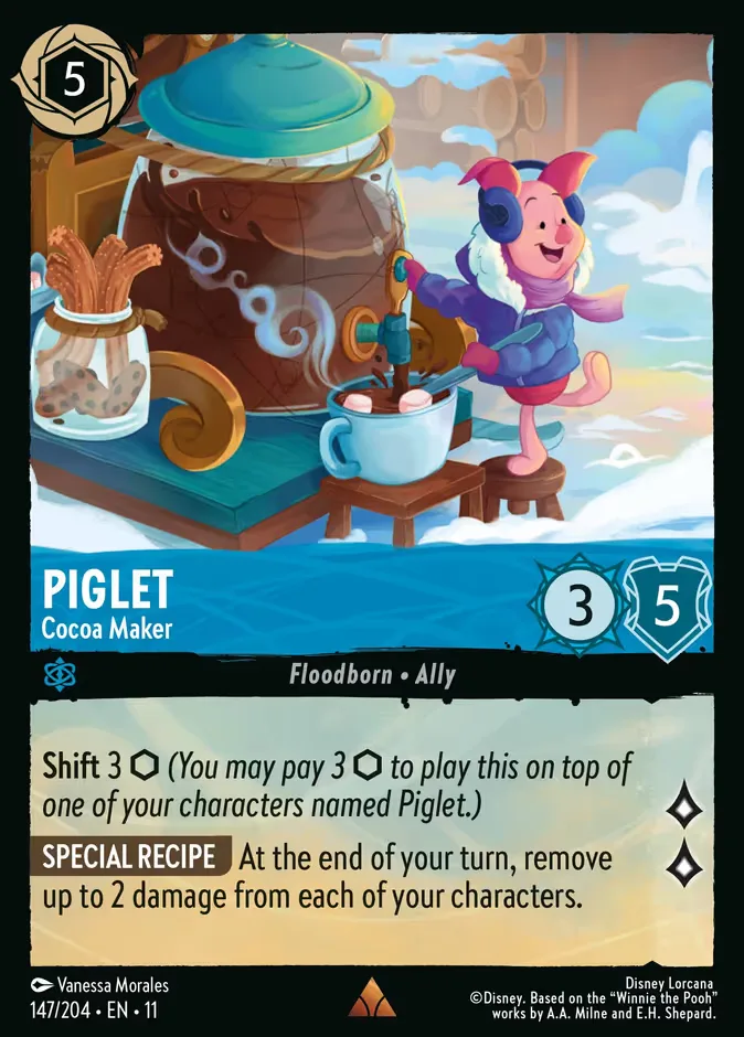 Piglet #147 Winterspell Disney Lorcana card