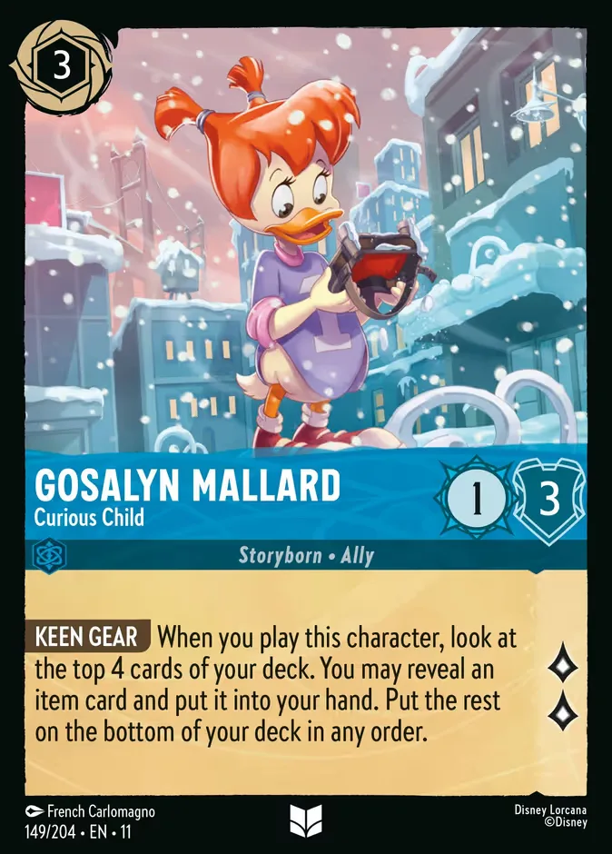 Gosalyn Mallard #149 Winterspell Disney Lorcana card