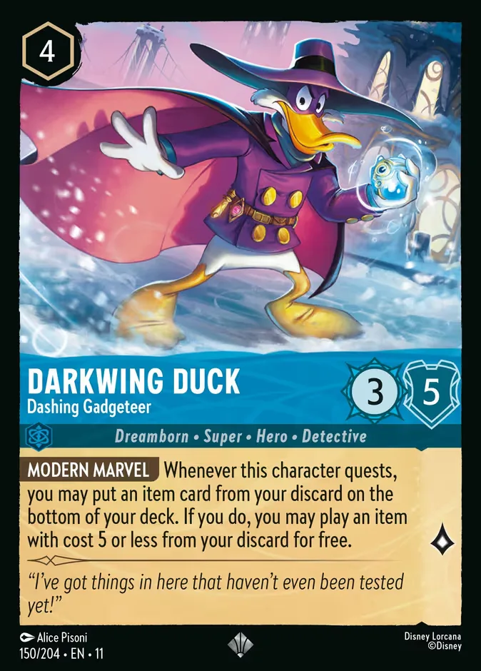 Darkwing Duck #150 Winterspell Disney Lorcana card